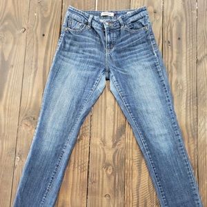 Dark wash skinny jeans